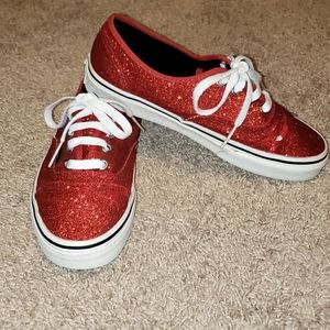 Red Sparkle Vans